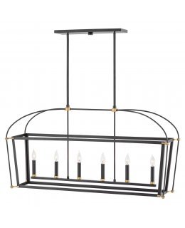 Hinkley  4054BK  Selby Linear Chandelier